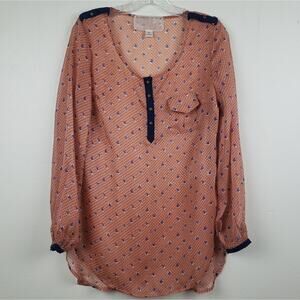 Nic & Mo | Sheer Tunic Blouse Size S